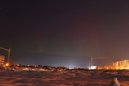 В ночь на 21 марта в небе над Йошкар-Олой можно было наблюдать полярное сияние