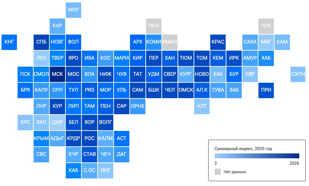 По итогам 2025 года Марий Эл заняла 49 место в рейтинге регионов России по медиаактивности вузов