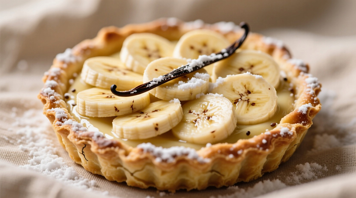 Праздничный тарт с бананами и карамелью
