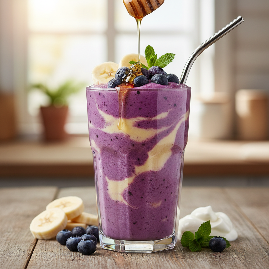 Смуси «Черника-Банан»: идеальный завтрак для витаминизации вашего утра