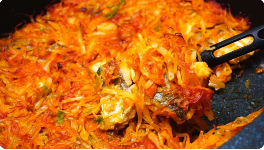 Рыба под капустным одеялом — ароматный и сытный ужин