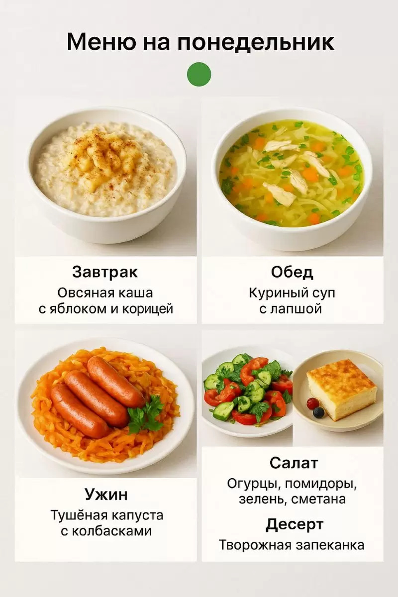 Понедельник с вкусом: идеальное меню на день