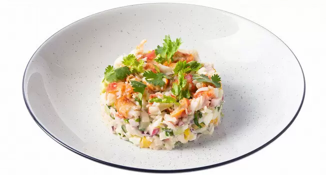 Крабовый салат на новый манер