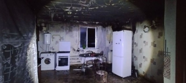 13 апреля пожар произошел в деревне Митькино Медведевского района