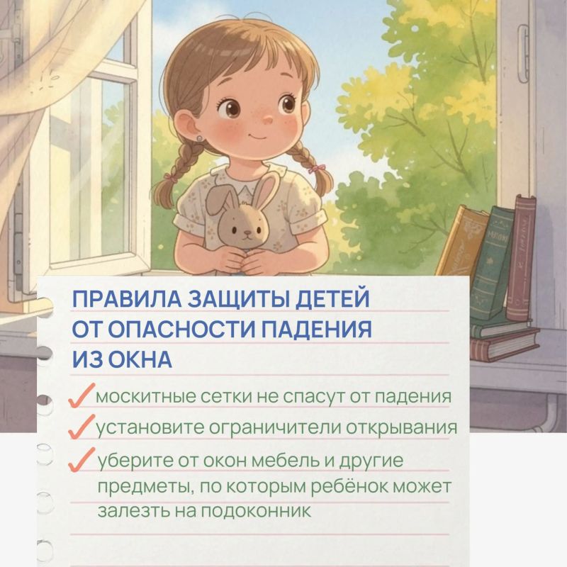 Не оставляйте детей без присмотра возле окон Не оставляйте детей без присмотра возле окон