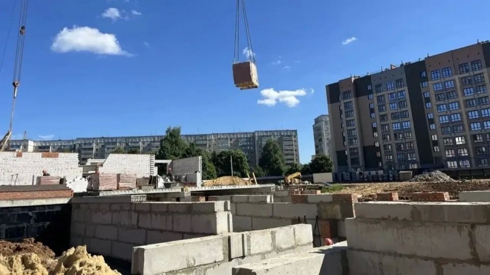 Готовность новой школы в 6-м микрорайоне Йошкар-Олы составляет 16%