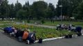 В летние каникулы школьники Йошкар-Олы зарабатывают на клумбах