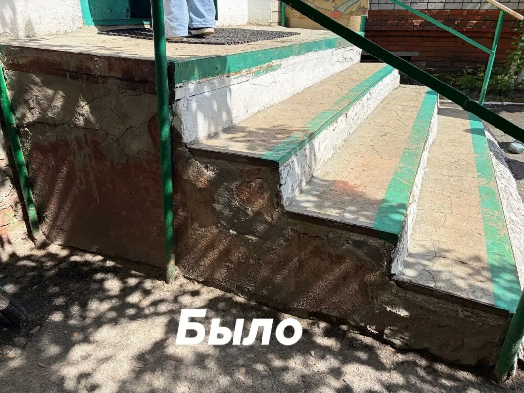 Результат работы на округе: обновлённое крыльцо детского сада № 24 города Йошкар-Олы «Весняночка» Результат работы на округе: обновлённое крыльцо детского сада № 24 города Йошкар-Олы «Весняночка»