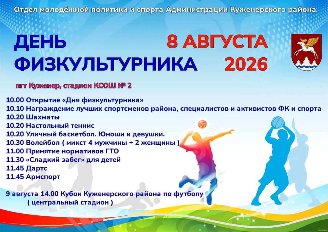 ДЕНЬ ФИЗКУЛЬТУРНИКА-2026 В МАРИЙ ЭЛ: праздник в разных уголках республики ДЕНЬ ФИЗКУЛЬТУРНИКА-2026 В МАРИЙ ЭЛ: праздник в разных уголках республики