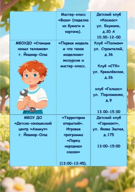 В Йошкар-Оле 29 августа пройдет городская ярмарка дополнительного образования В Йошкар-Оле 29 августа пройдет городская ярмарка дополнительного образования