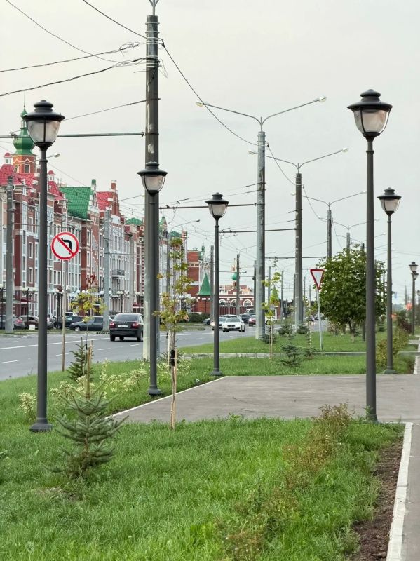 В Йошкар-Оле украшают Воскресенский проспект, за который голосовали жители В Йошкар-Оле украшают Воскресенский проспект, за который голосовали жители