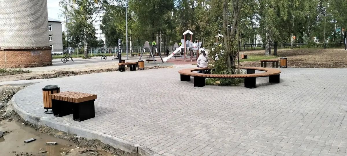 В Йошкар-Оле завершается благоустройство сквера в селе Семеновка