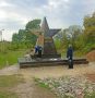 В посёлке Мариец завершилось строительство памятника участникам Великой Отечественной войны «Память на века»