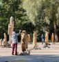 Деревянные фигуры марийского календаря и героев легенд народа мари в Марий парке решили дополнительно защитить от воздействия окружающей среды