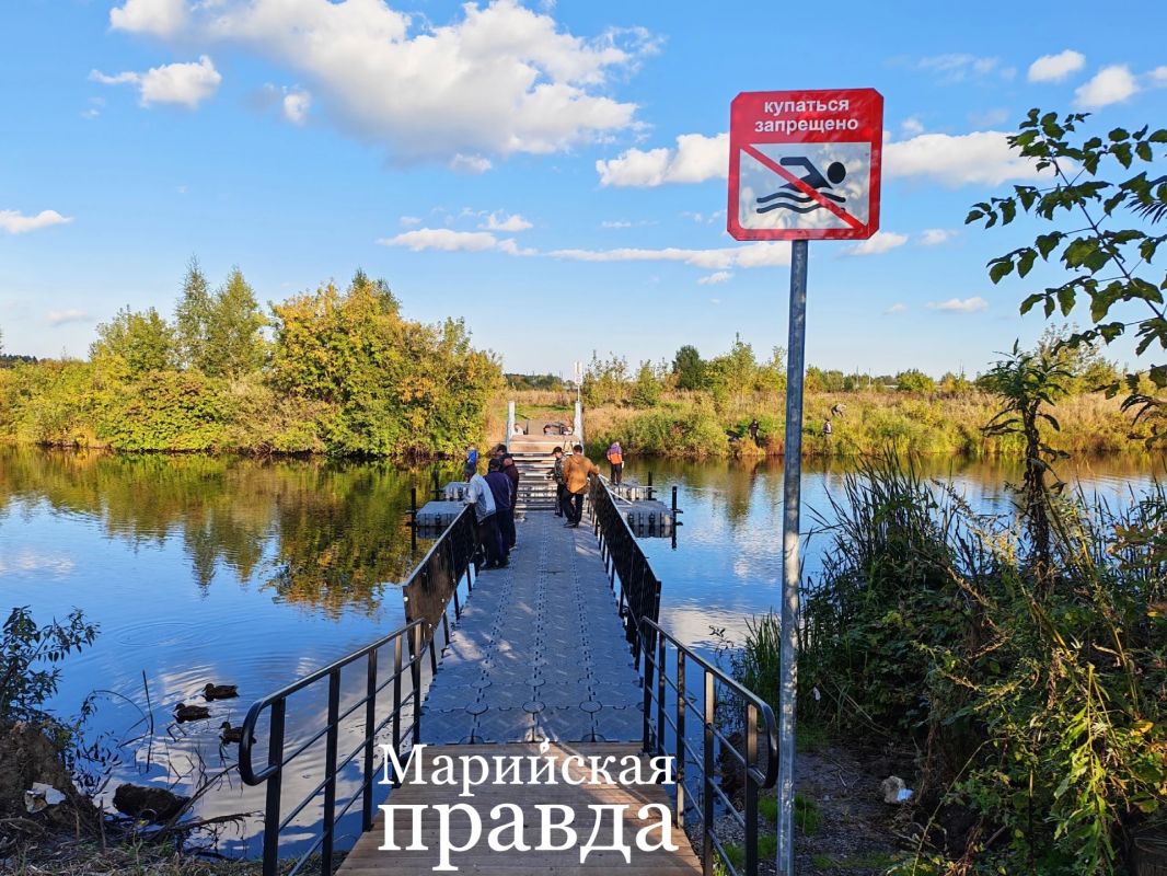 Жителей Йошкар-Олы призвали не испытывать понтонный мост на прочность
