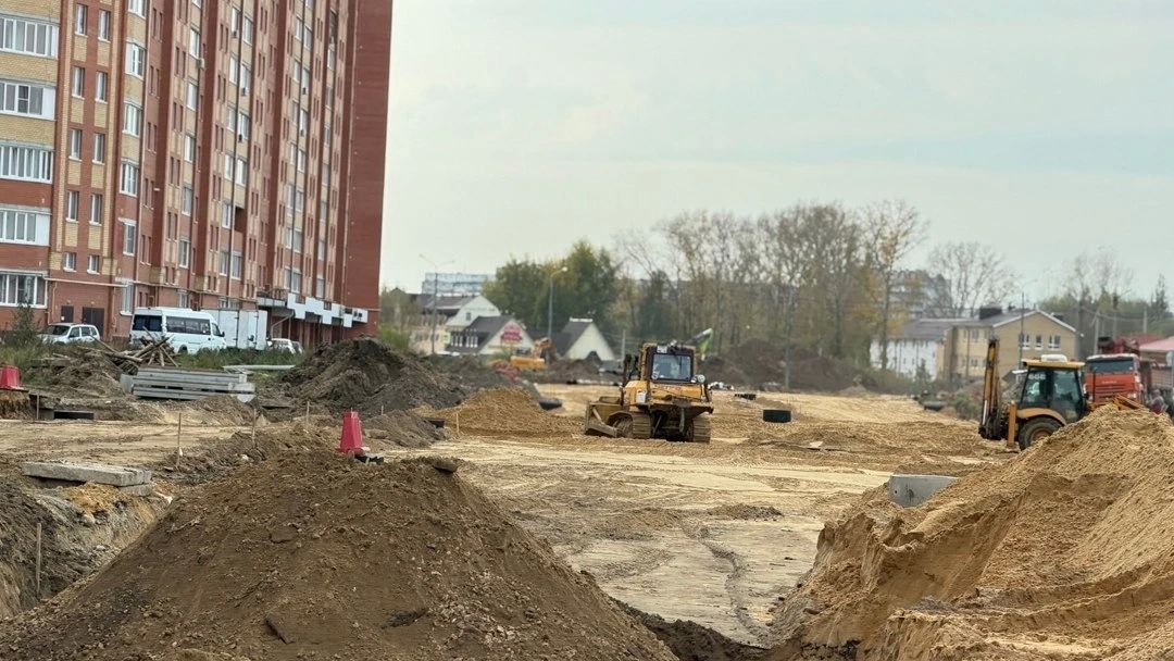 В Йошкар-Оле строят дорогу на улице Водопроводной