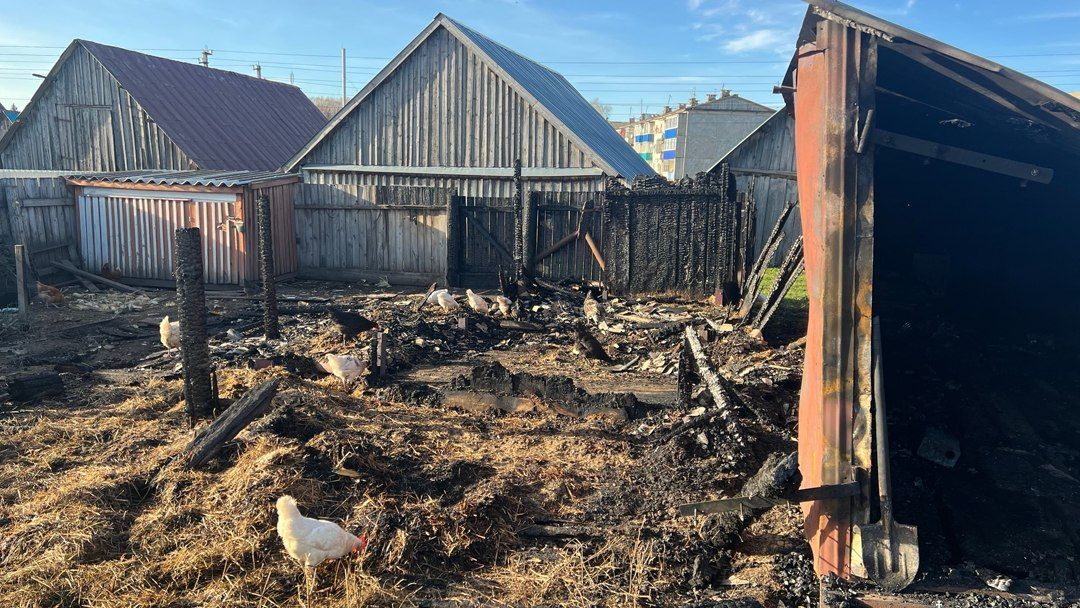 Ночной пожар в Советском районе