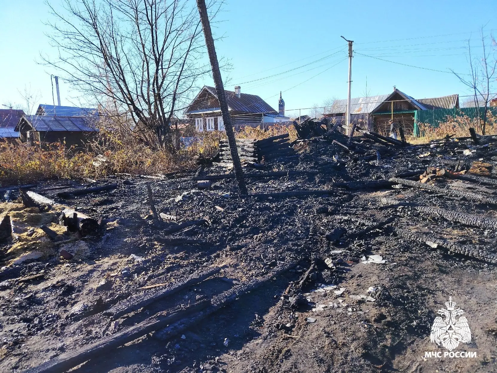 28 октября пожар произошел в поселке Красногорский Звениговского района